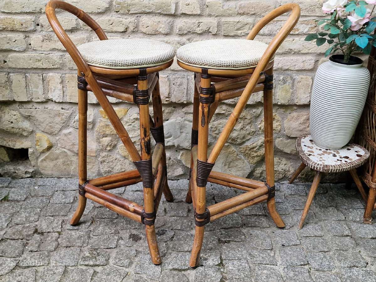 Vintažinės ratango baro kėdės - nuotraukos Nr. 23