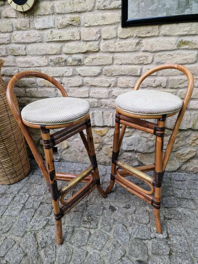Vintažinės ratango baro kėdės - nuotraukos Nr. 32