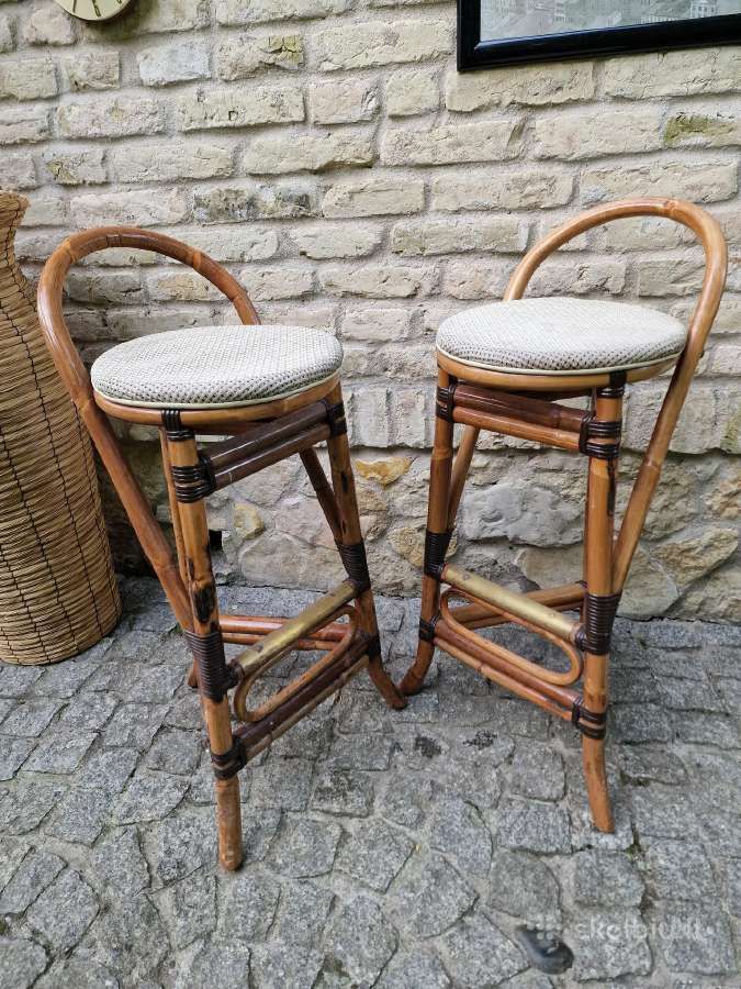 Vintažinės ratango baro kėdės - nuotraukos Nr. 33