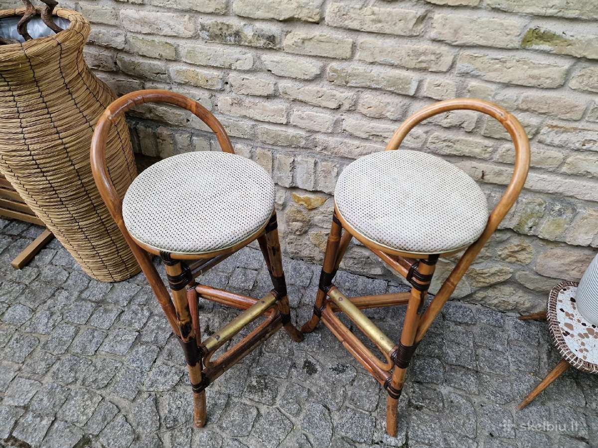 Vintažinės ratango baro kėdės - nuotraukos Nr. 34