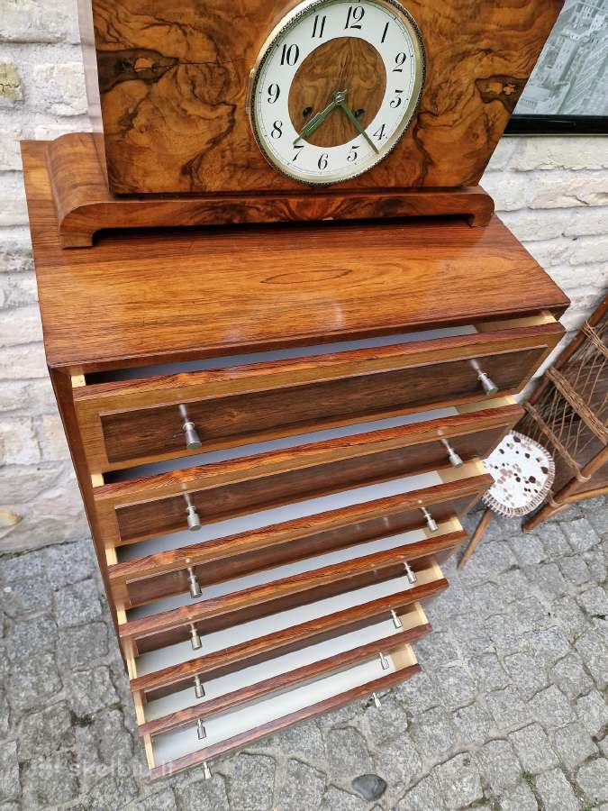 Vintažinis Art Deco stalo/židinio laikrodis - nuotraukos Nr. 36