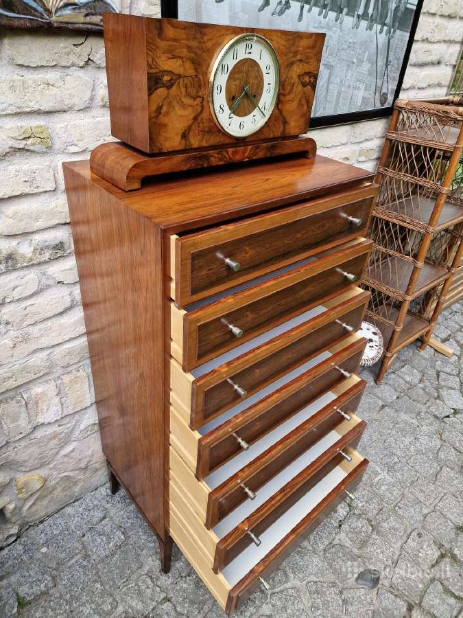 Vintažinis Art Deco stalo/židinio laikrodis - nuotraukos Nr. 37