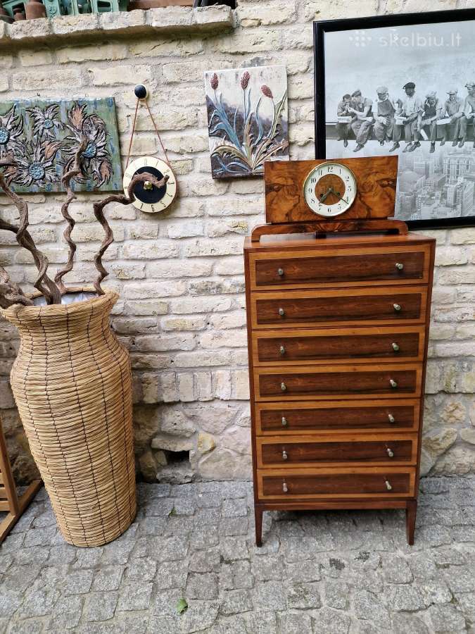 Vintažinis Art Deco stalo/židinio laikrodis - nuotraukos Nr. 38