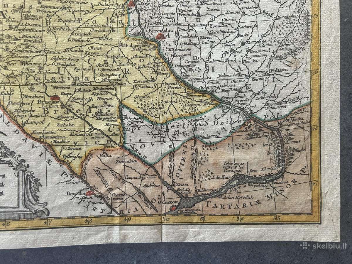 1773 metų originalus Atr žemėlapis - nuotraukos Nr. 3