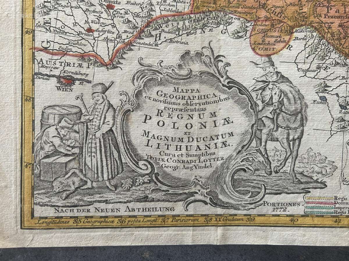 1773 metų originalus Atr žemėlapis - nuotraukos Nr. 5