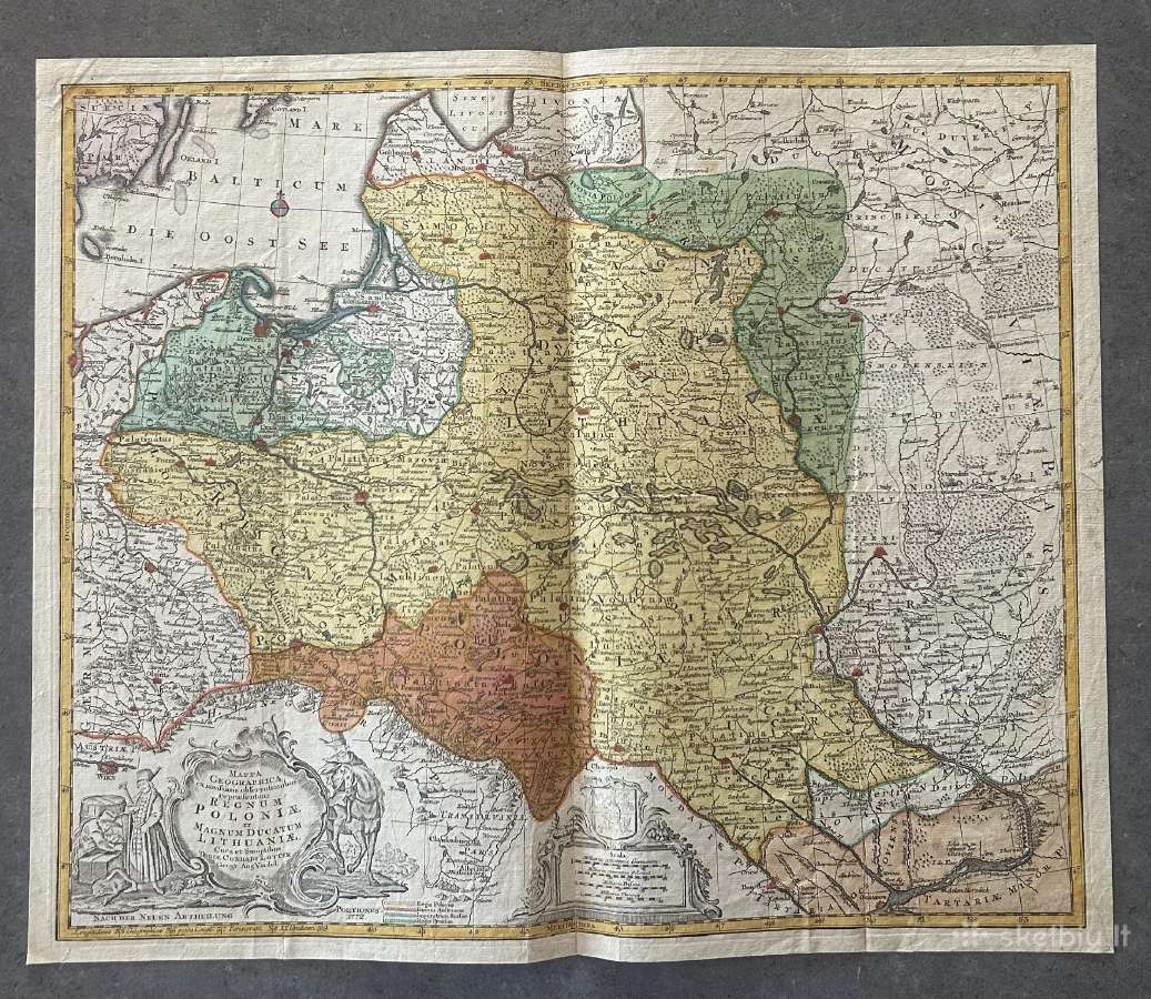 1773 metų originalus Atr žemėlapis - nuotraukos Nr. 7