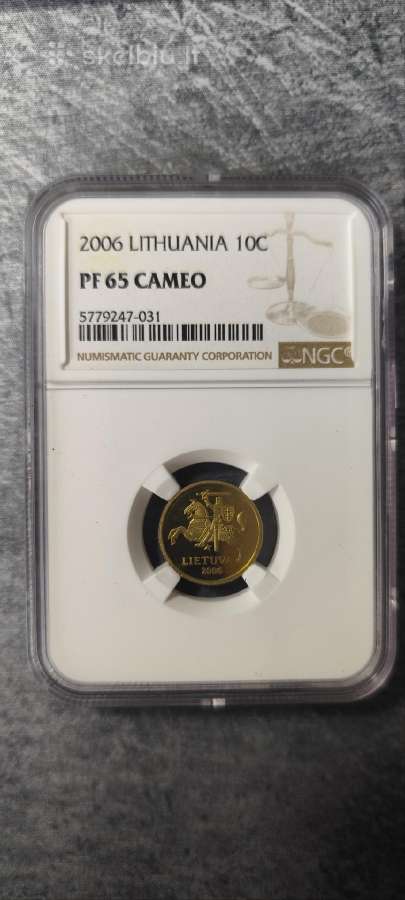 Ngc Pf65 cameo 2006 10 centų