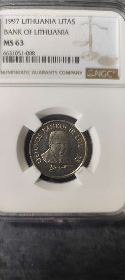 Ngc 1997 Jurgutis Ms63 1 litas - nuotraukos Nr. 3