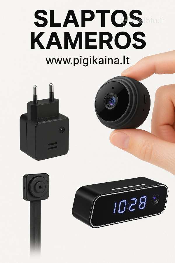 Įvairūs! Laikrodis su slapta kamera ir WiFi