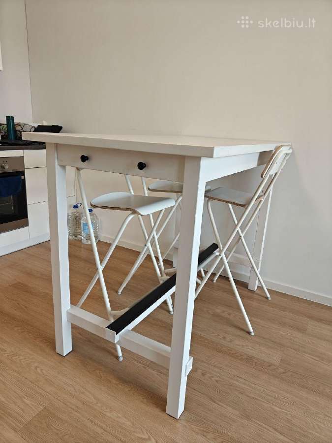 Nordviken stalas ir 3 Franklin kėdės, Ikea.