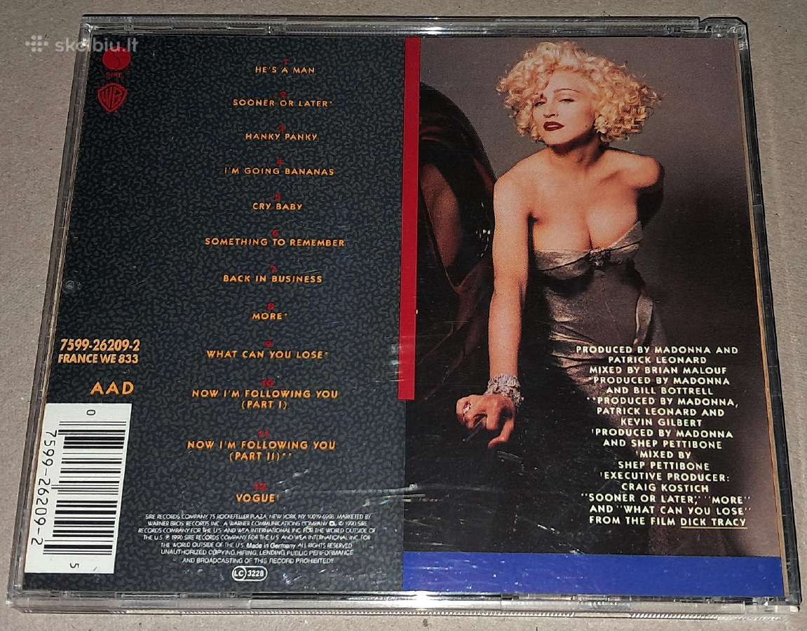 Madonna – I'm Breathless (Audio CD) - nuotraukos Nr. 2