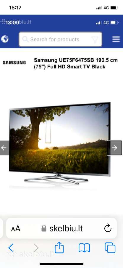 Televizorius Samsung 190.5 cm.75"