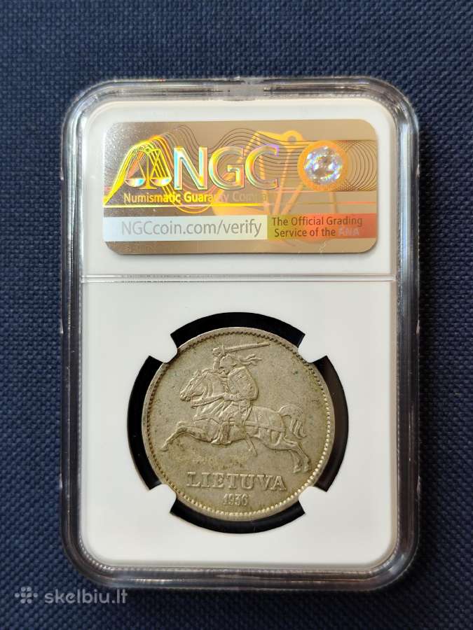 10 Litų 1936 m. Vytautas, Ngc Au58 - nuotraukos Nr. 2