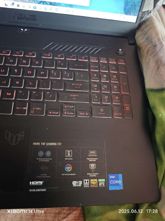 Asus tuf gaming f17 fx707ze - nuotraukos Nr. 3