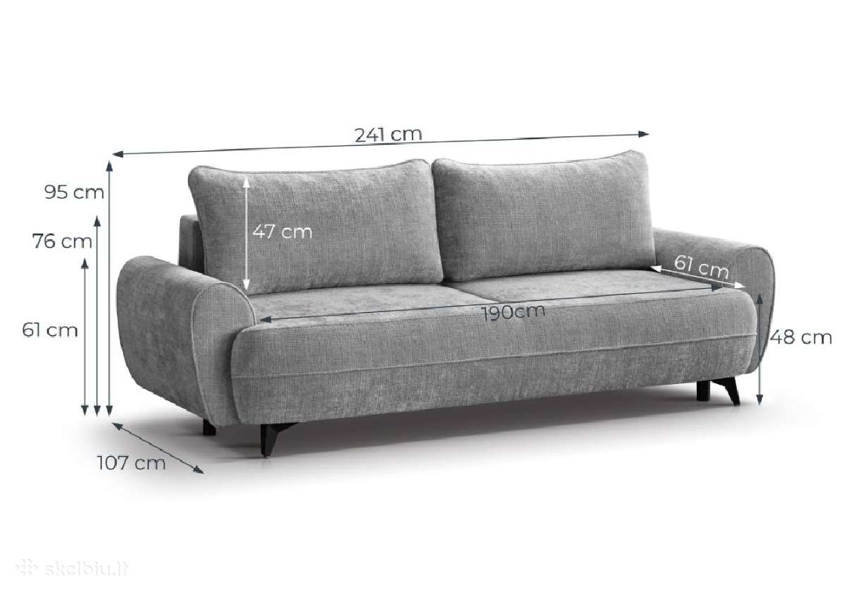 Sofa-lova su dėže patalynei „Cremosa" - nuotraukos Nr. 5