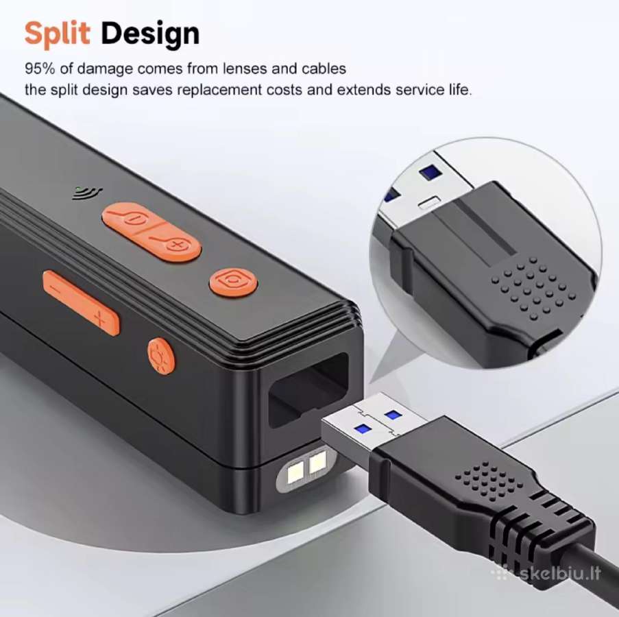 5,5 mm WiFi Dual endoskopinė kamera 1920p - nuotraukos Nr. 3