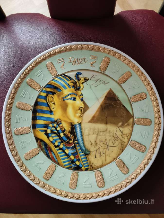Egipto dekoratyvinė porcelianinė lėkštė