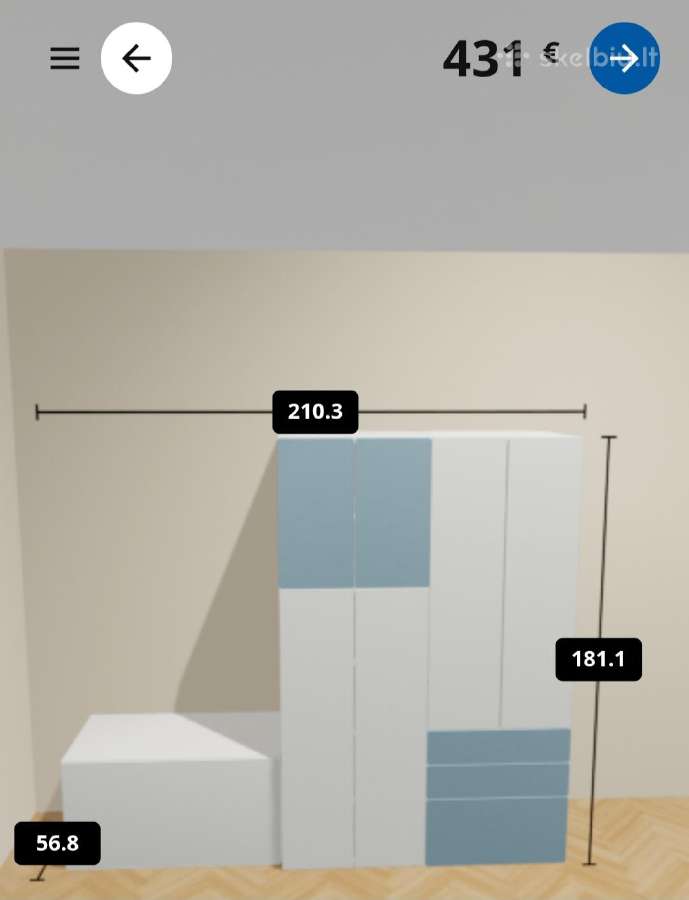 Vaikiška Ikea Platsa/smastad spinta ir žaislų dėžė - nuotraukos Nr. 5