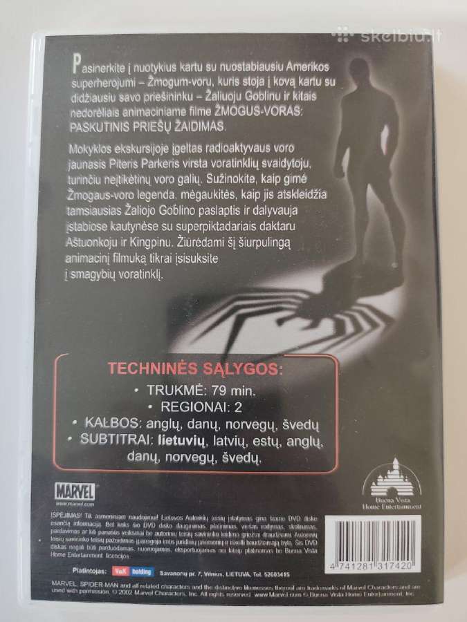Spider-man Dvd kolekcija animuota veiksmo klasika - nuotraukos Nr. 5
