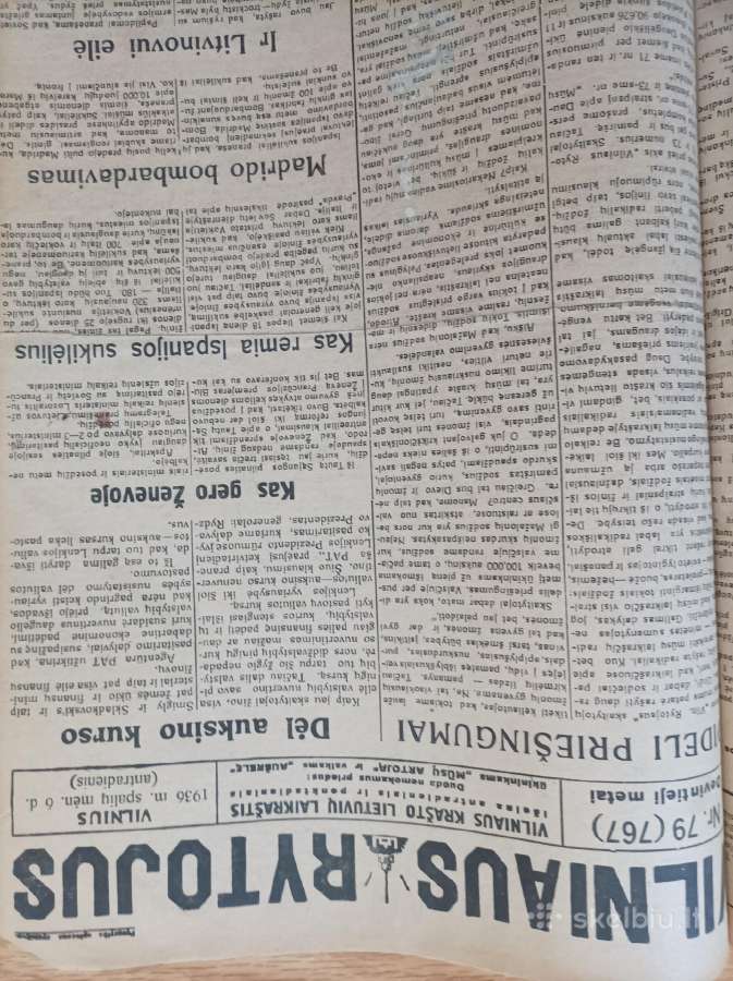 Antikvariniai laikraščiai - nuotraukos Nr. 2