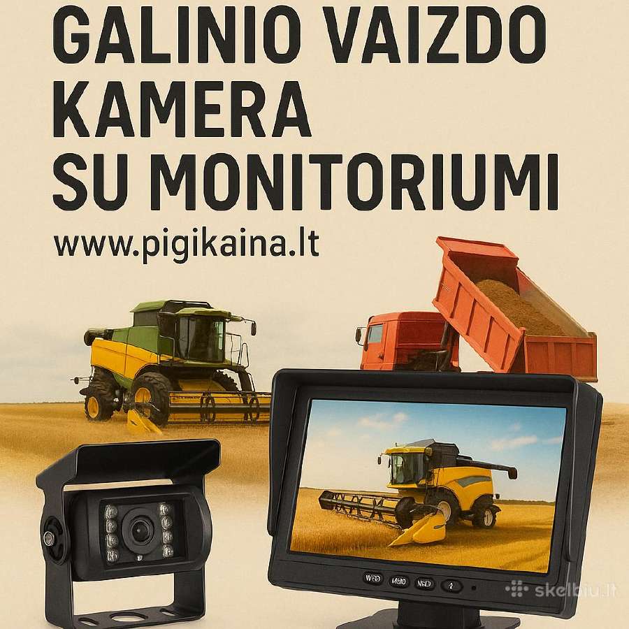 LCD monitorius 10 4ch ir keturios galinio vaizdo