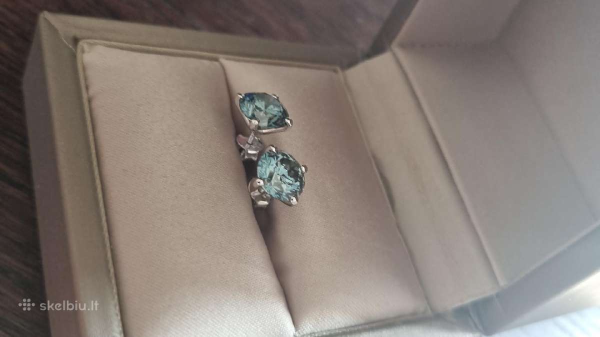 Aukso(14k) auskarai su 4.0ct briliantais