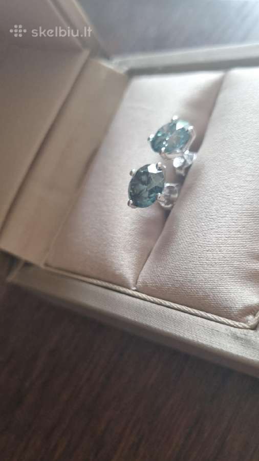 Aukso(14k) auskarai su 4.0ct briliantais - nuotraukos Nr. 2