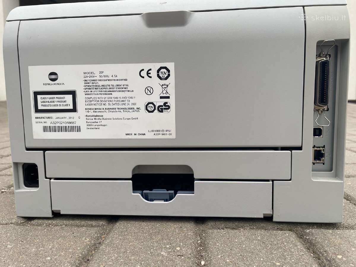 Lazerinis printeris Konica minolta bizhub 20p - nuotraukos Nr. 3