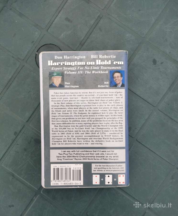 Pokerio knyga Harrington on Hold em.volume 3 - nuotraukos Nr. 2