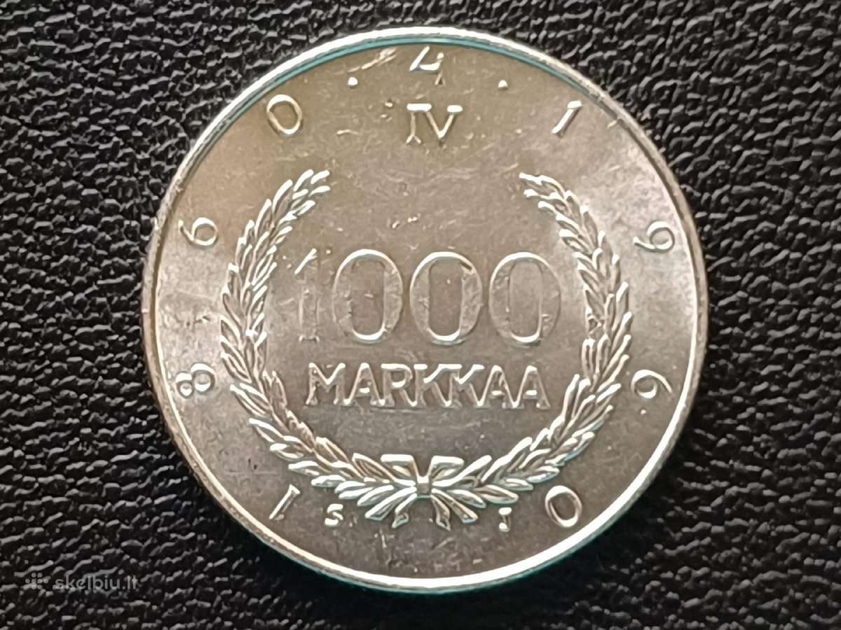 (242) 1000 markių 1960m. Suomija sidabras 875