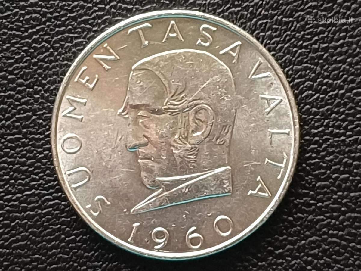 (242) 1000 markių 1960m. Suomija sidabras 875 - nuotraukos Nr. 2