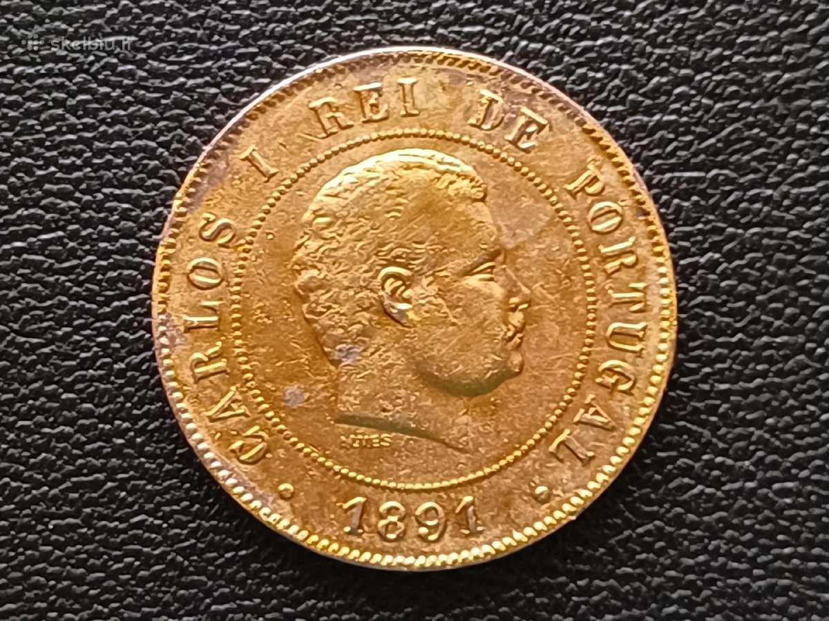 (253) 20 realų 1891m. Portugalija - nuotraukos Nr. 2