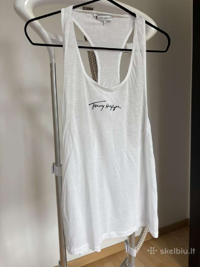 Balti marškinėliai Tommy Hilfiger be rankovių, S - nuotraukos Nr. 2