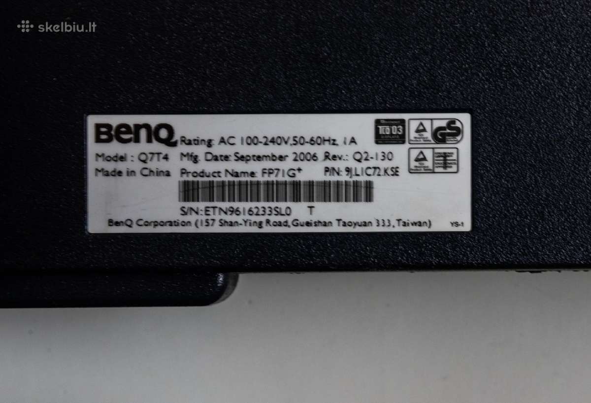 Monitorius Benq Q7t4 - nuotraukos Nr. 2
