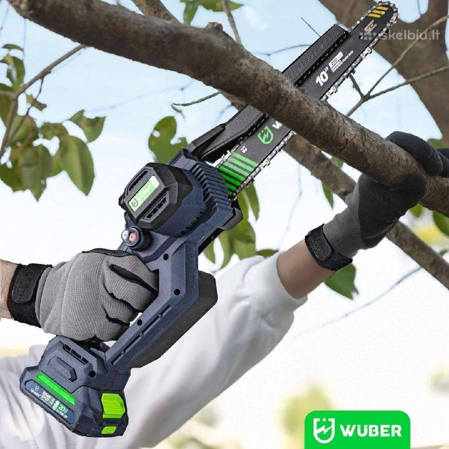 Akumuliatoriniai grandininiai pjūklai Wuber - nuotraukos Nr. 14