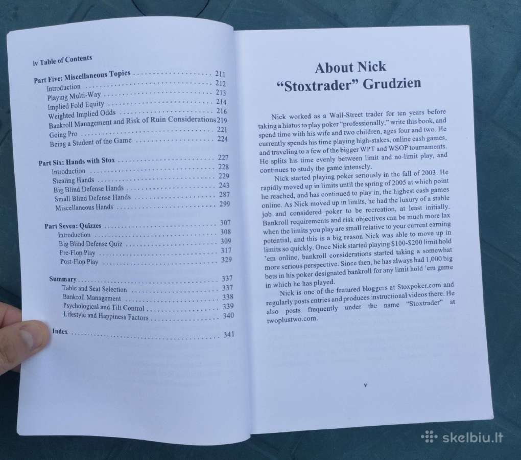 Pokerio knyga "Winning in a tough hold em games" - nuotraukos Nr. 6