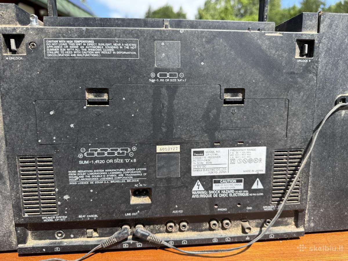 Sansui Cp-77wl Boomboxsas Japan - nuotraukos Nr. 6