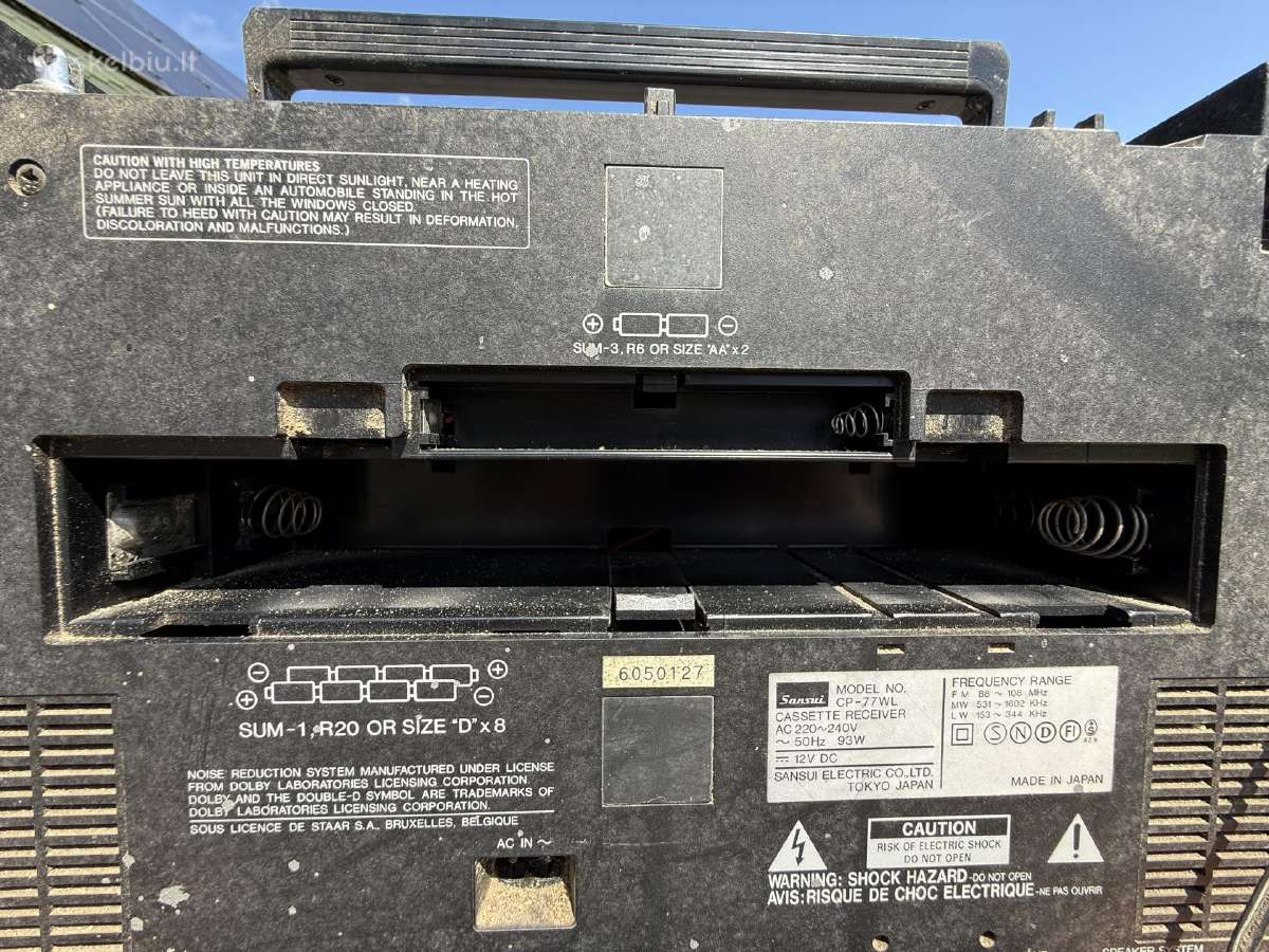 Sansui Cp-77wl Boomboxsas Japan - nuotraukos Nr. 7