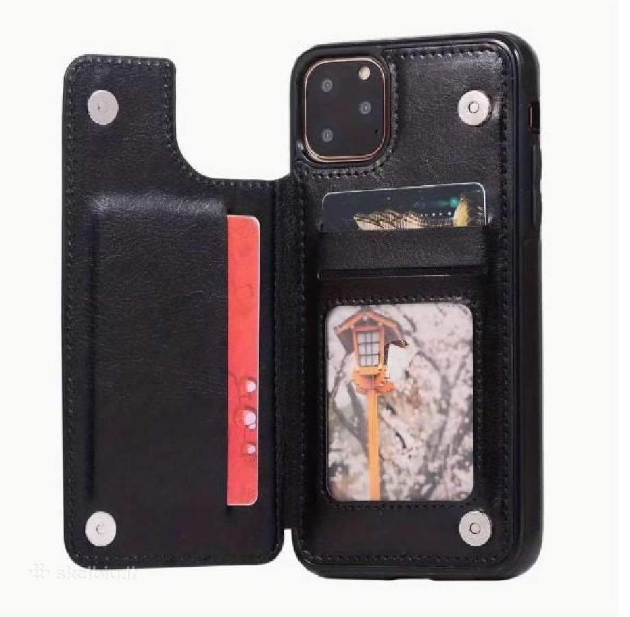 iPhone 11 Pro Max du kokybiški Pu odos dėkliukai