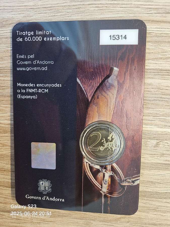 Andora 2 euro moneta 2024 Klanų slidinėjimas - nuotraukos Nr. 2