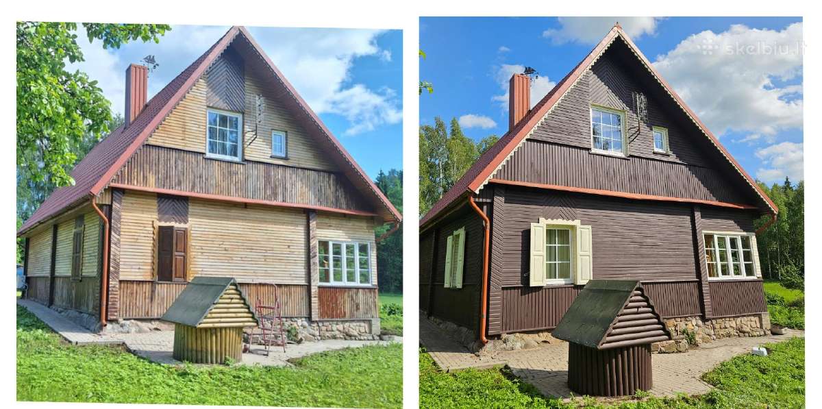 Medinių-dekoro Fasadų dažymas-stogų Dažymas! - nuotraukos Nr. 33