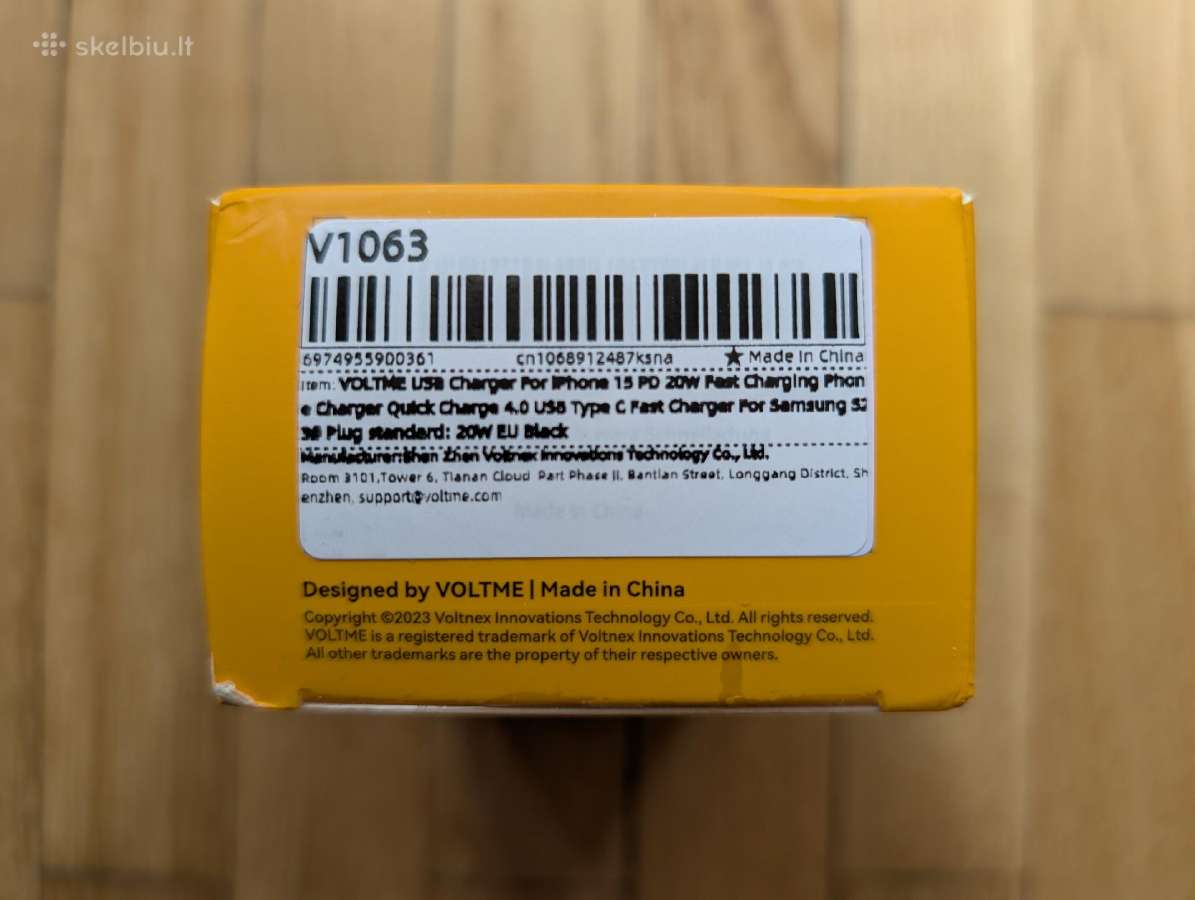 Naujas Voltme 20w įkroviklis usb-c - nuotraukos Nr. 3