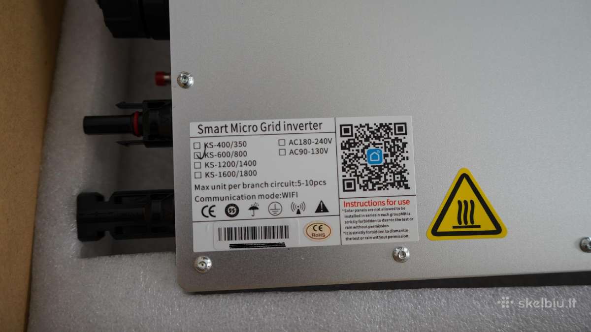 800w saulės energijos keitiklis be Eso sąlygų - nuotraukos Nr. 3