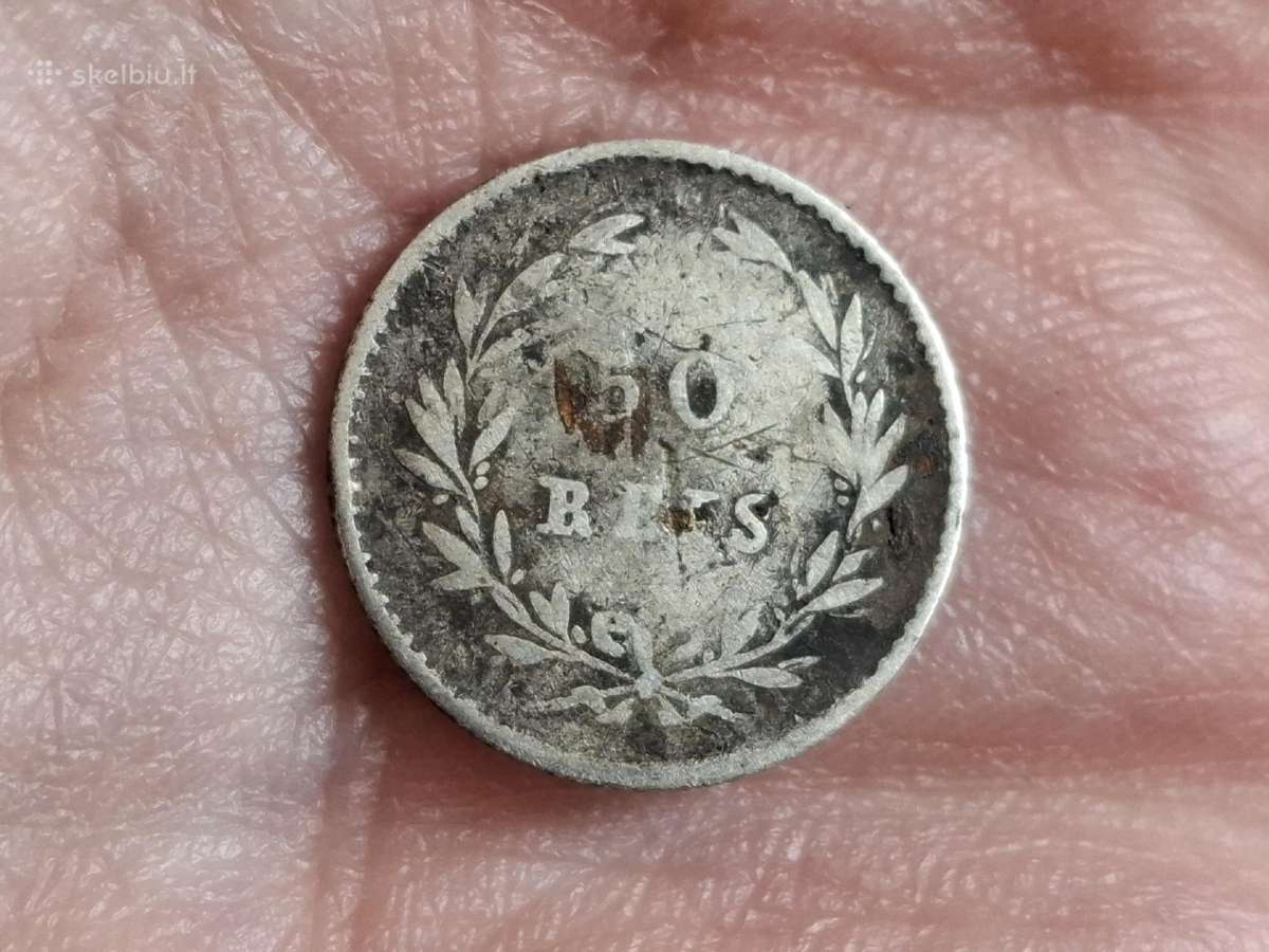 Portugalija 50 reis 1861 sidabras