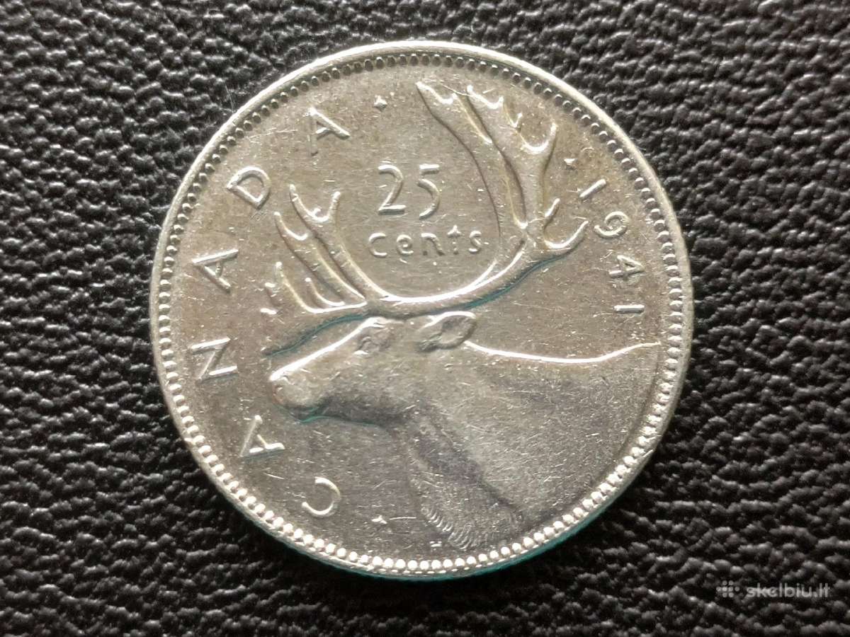 (271) 25 centai 1941m. Kanada sidabras