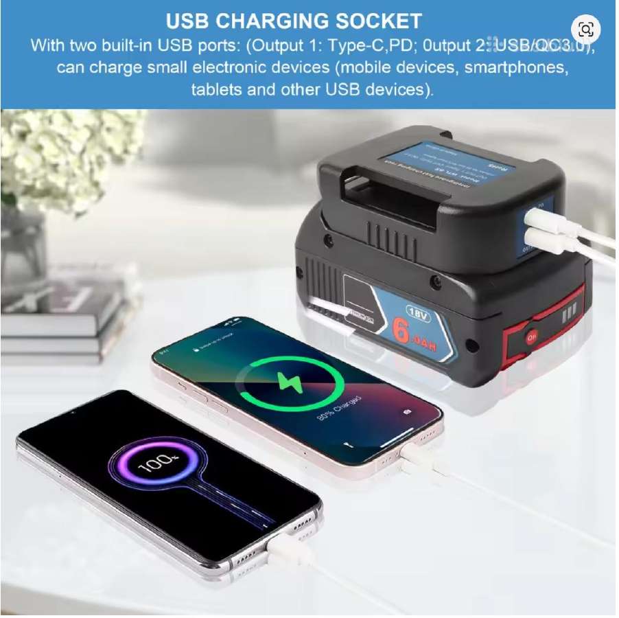 Powerbank adapteriai Bosch, Makita, Dewalt ir kt. - nuotraukos Nr. 17