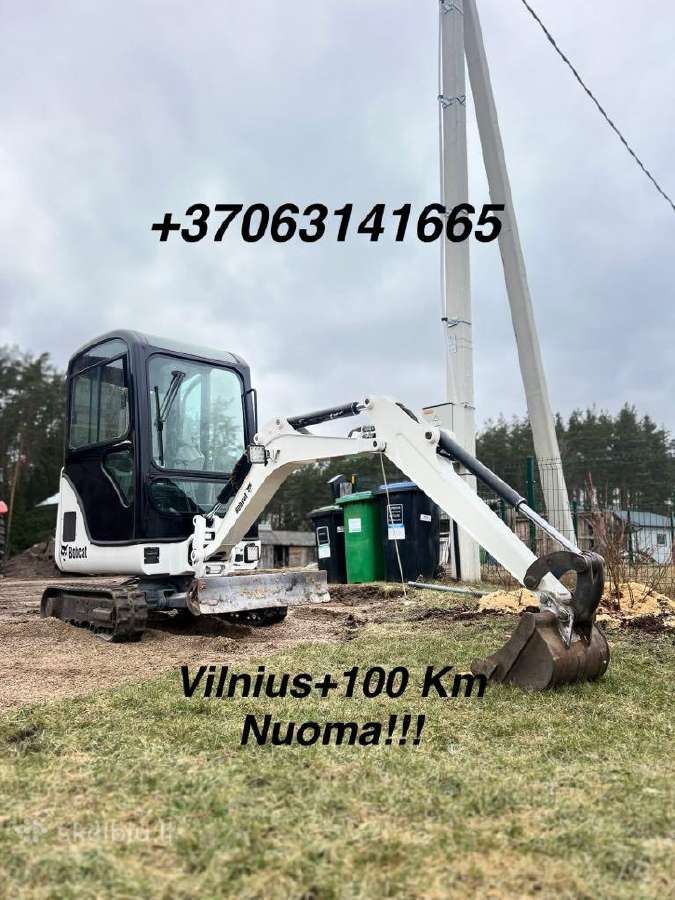 Mini ekskavatorius nuoma, mini krautuvo nuoma - nuotraukos Nr. 10