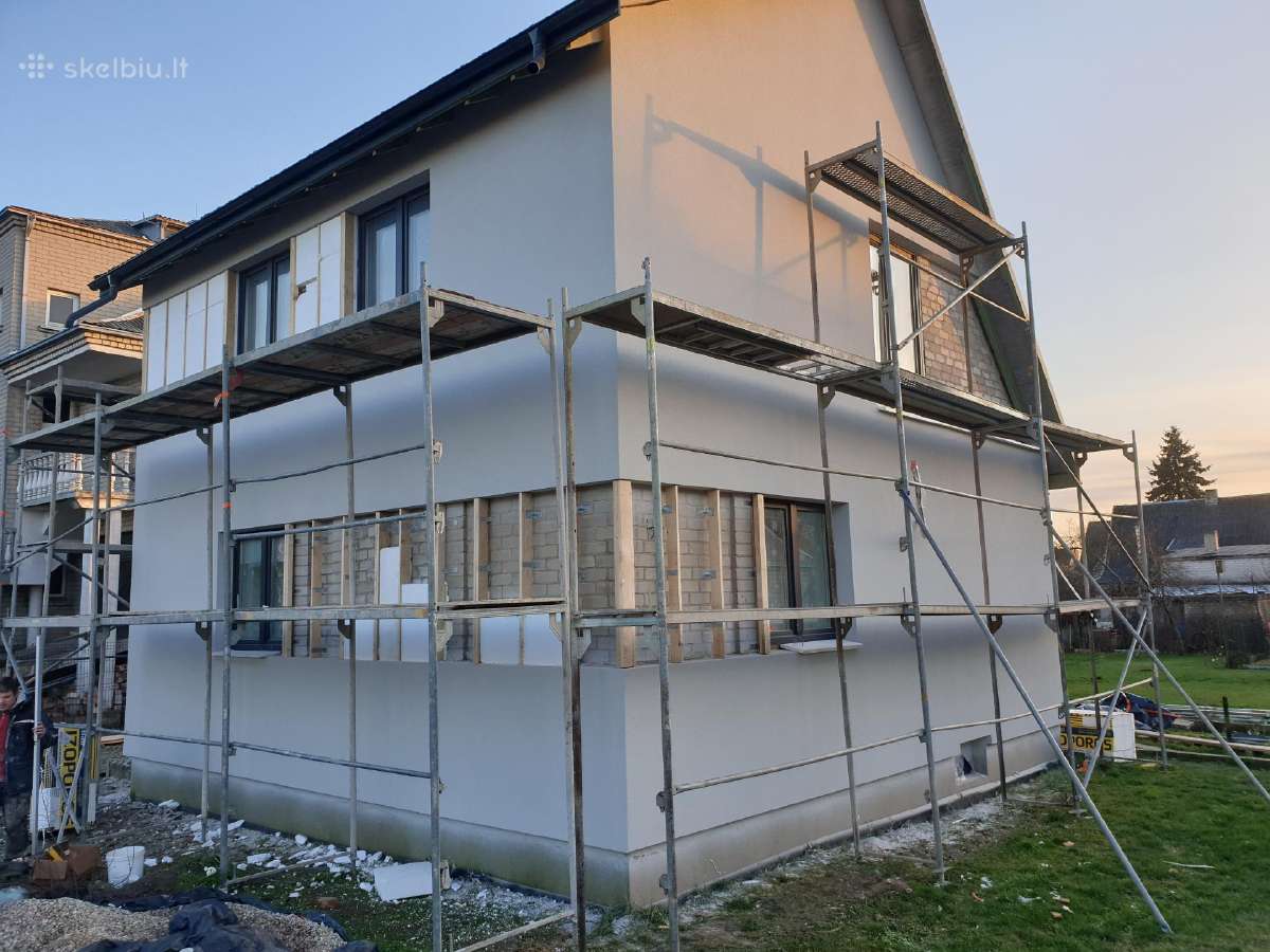 Dekoratyvinio tinko purškimas, fasadų šiltinimas - nuotraukos Nr. 10