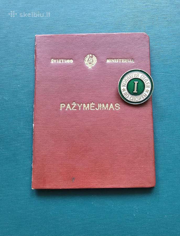 Ženkliukas + pažymėjimas.