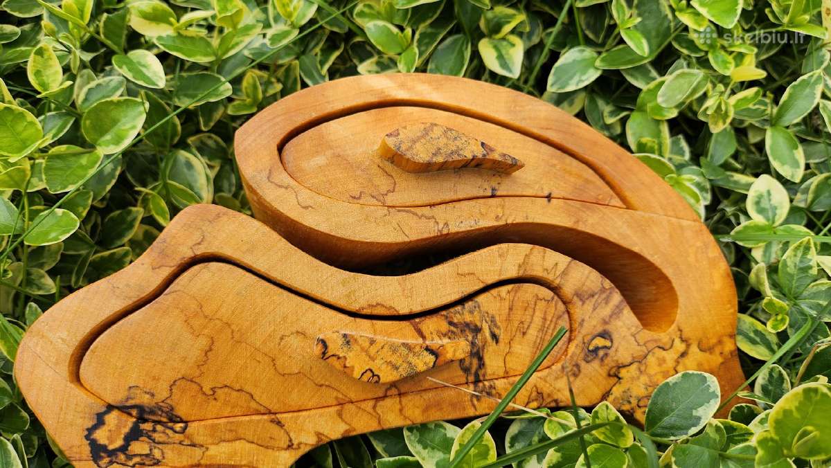 Natūralaus medžio papuošalų dėžutė - nuotraukos Nr. 5